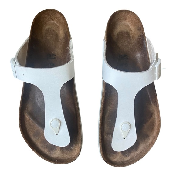 Birkenstock Women’s Gizeh Platform Sandals Sz 41 Regular White - Picture 2 of 7